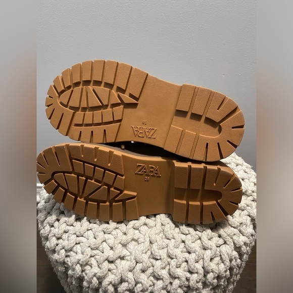 Zara Women’s Size 7.5 (38) Brown Puffer Boots NWOT fits more like an 8!! - Picture 4 of 5